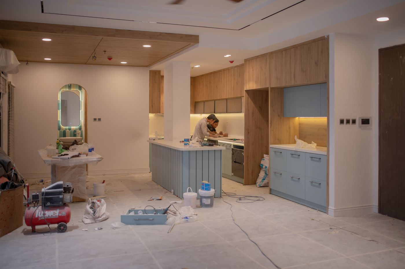 Renovation work inside a house — illustrative stock photograph